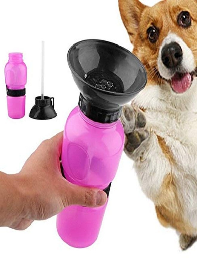 Nightstar Plastic Portable Aqua Dog Travel Water Bowl Bottle Sipper for Pets Dog (Pink) - Image 5